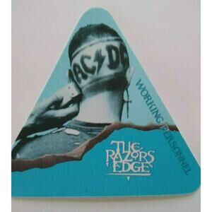 AC/DC Razors Edge Backstage Pass Original 1990-1991 Hard Rock Music Tour Vintage